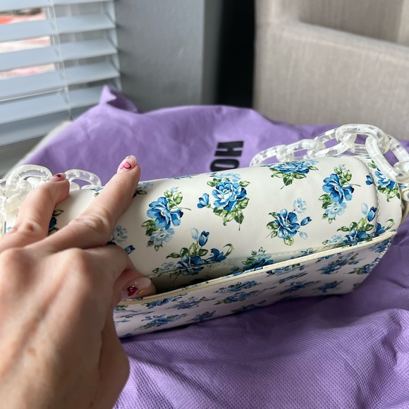 House of Want blue floral bag EUC - Picture 4 of 5